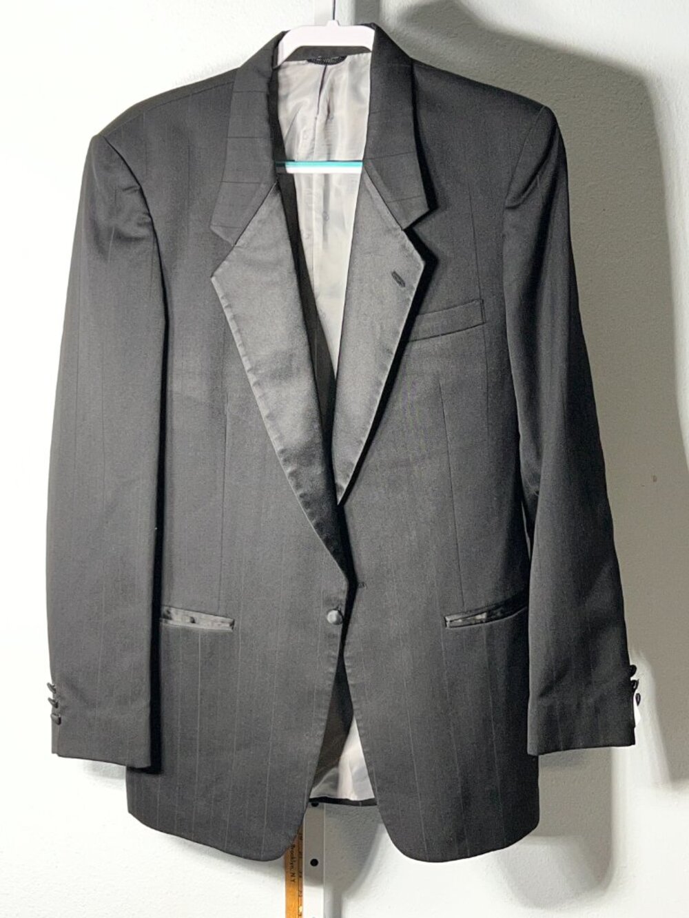 Christian Dior Monsieur Black Tuxedo Jacket w Satin Lapels SZ 40XL